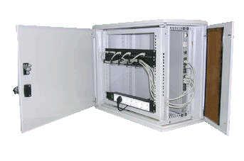 шкаф монтажный настенный 4U с боковой стекляной дверью производства АйТи-СКС
